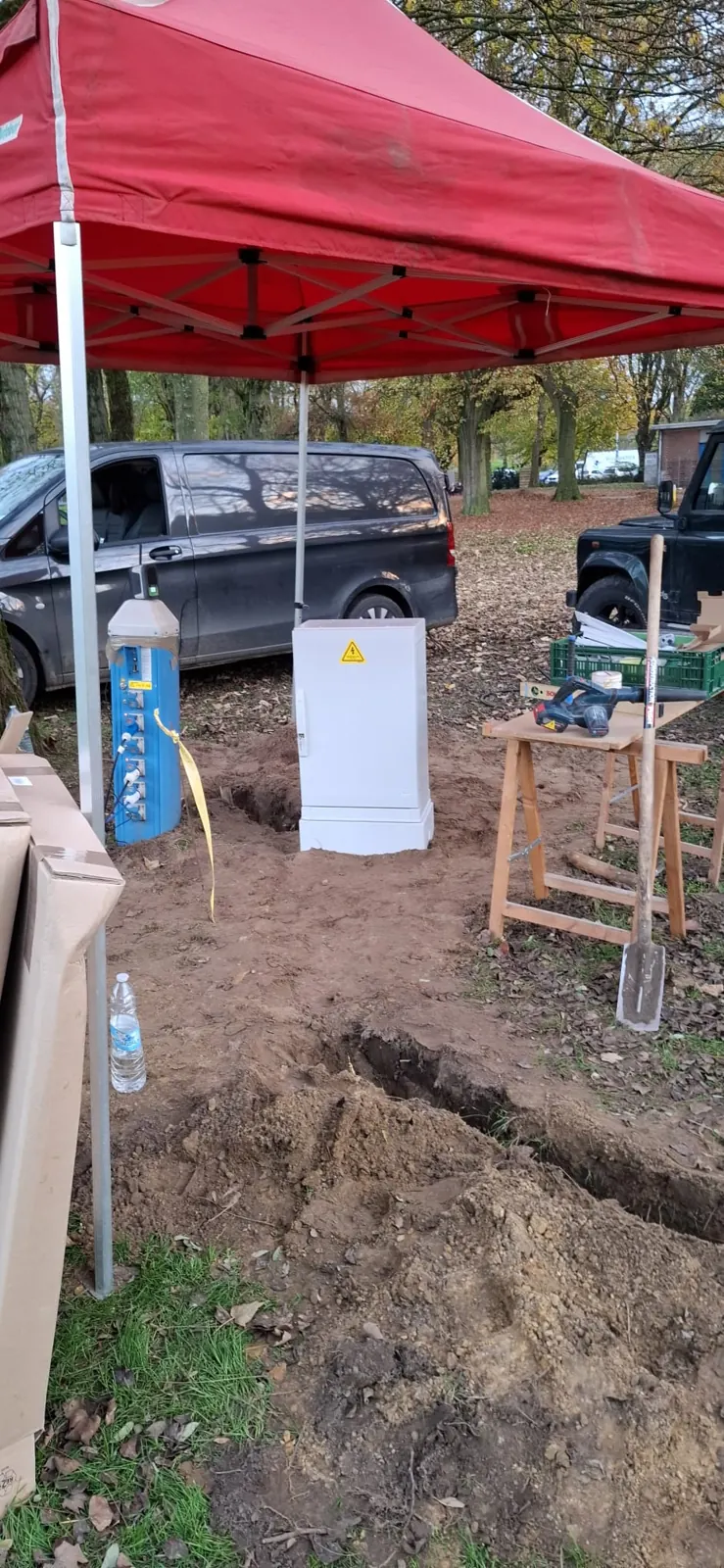 Werfopstelling op Camping Vogelzang